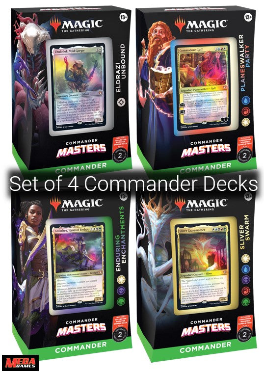 Commander Deck Set (All 4) - Commander Deck - Commander Masters - Magic the Gathering Mega Games Penrith Commander Deck Set (All 4) - Commander Deck - Commander Masters - Magic the Gathering Mega Games Penrith