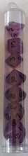 Load image into Gallery viewer, Glow Purple - 10mm Mini Polyhedral Dice Set (7) - MDG