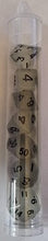 Load image into Gallery viewer, Glow Clear - 10mm Mini Polyhedral Dice Set (7) - MDG