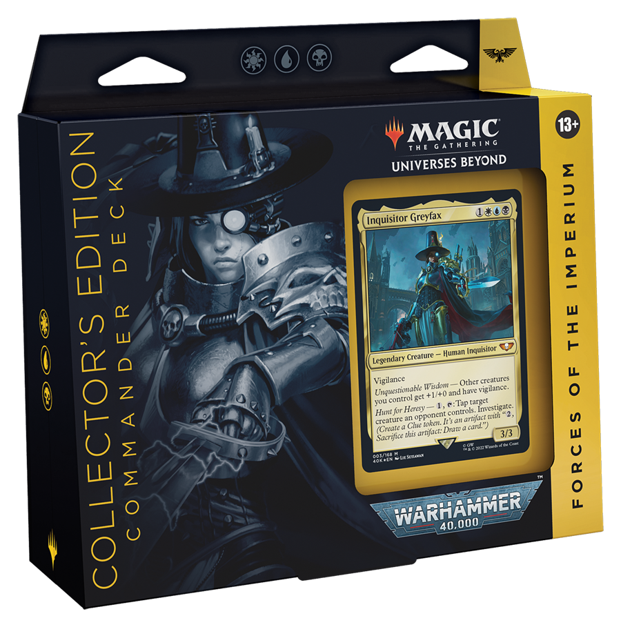 mtg warhammer 40000 premium commander deck UB: 40K Collectors Edition Deck's : r/magicTCG Warhammer 40 Forces of the Imperium (Premium)