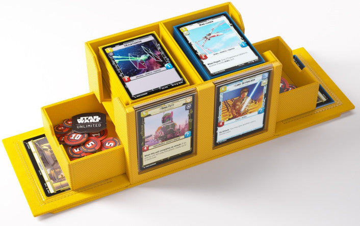 Yellow - Double Deck Pod - Star Wars Unlimited - 120+ Deck Box - Gamegenic