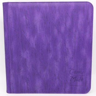 Purple Wood Grain 12pkt Card Binder - Zippered - 480 Cards - Game Mate