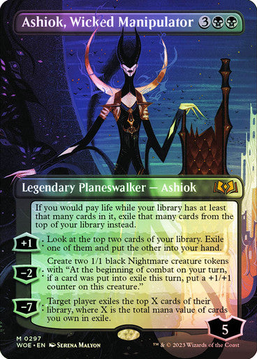 Ashiok, Wicked Manipulator (Borderless foil) #0297 [WOE]