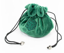 Load image into Gallery viewer, Fluffy Green Multipocket Dice Bag - LPG
