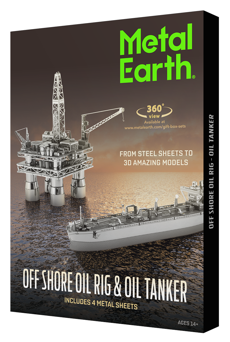 Off Shore Oil Rig Oil Tanker - Gift Set - Metal Earth