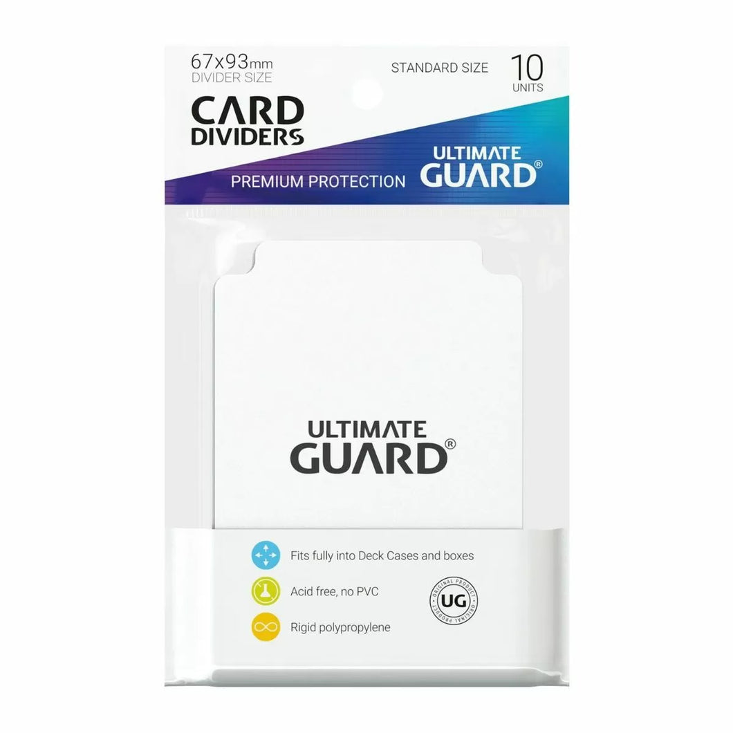 White Card Dividers - 10 Count Standard Size - Ultimate Guard