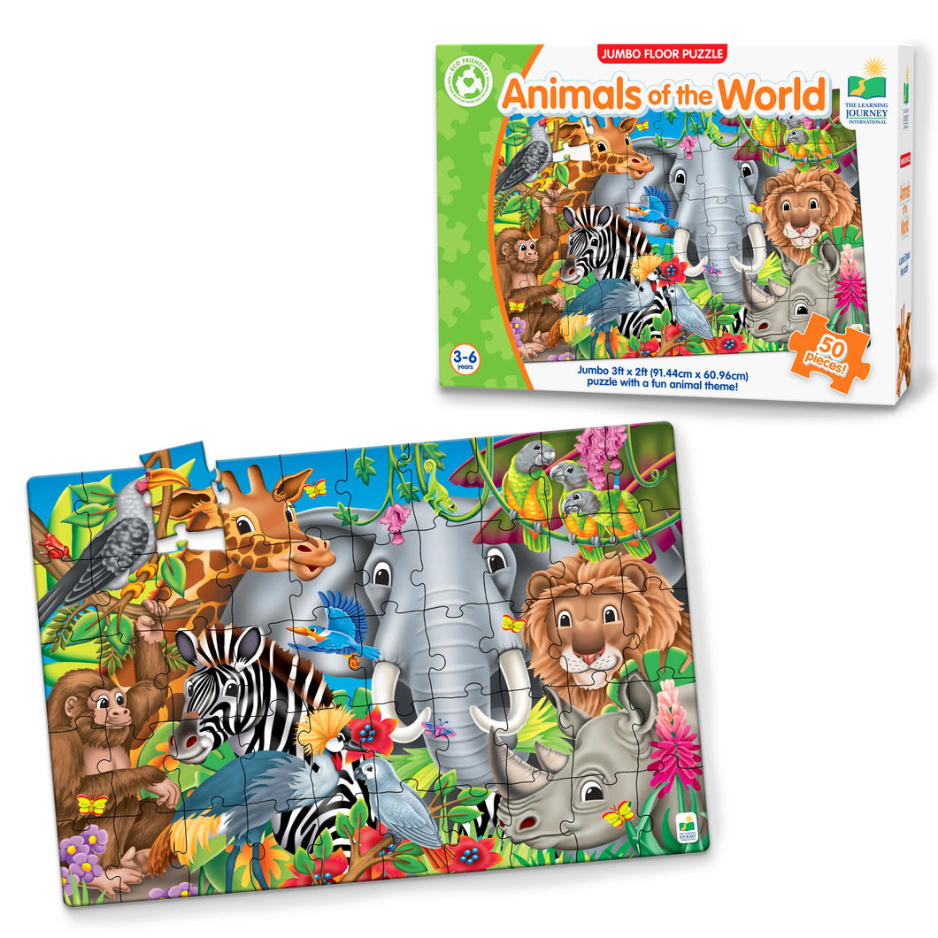 Animals of the World - 50pc Jumbo Floor Puzzle - LJ017364