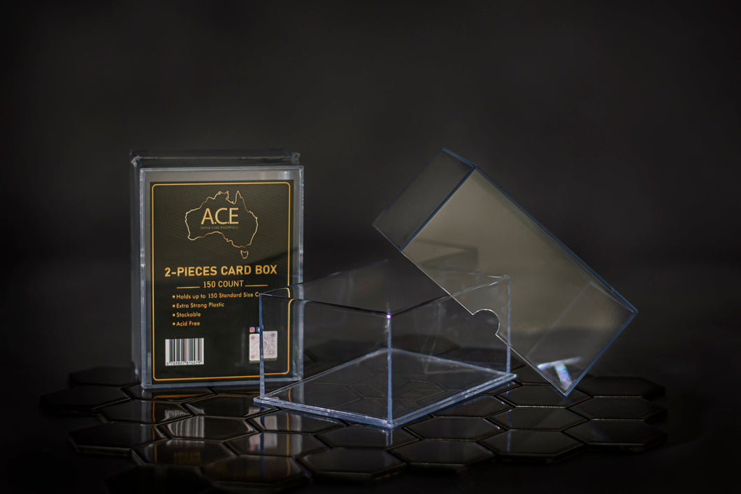 150 Count -  Clear Rigid - ACE 2-Piece Card Box