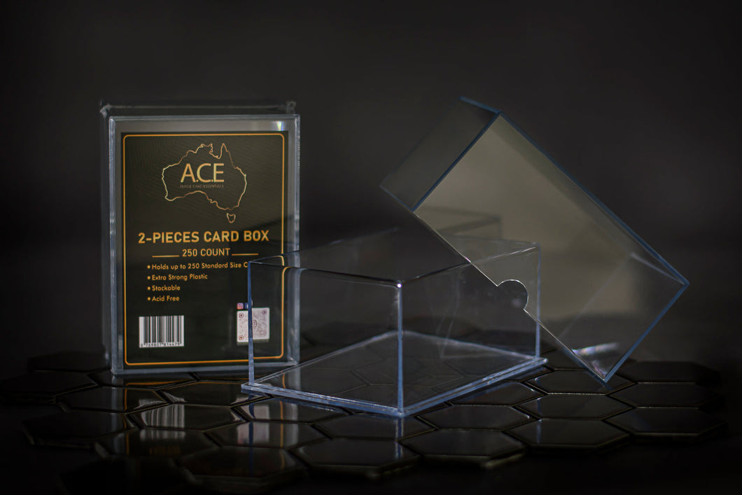 250 Count -  Clear Rigid - ACE 2-Piece Card Box