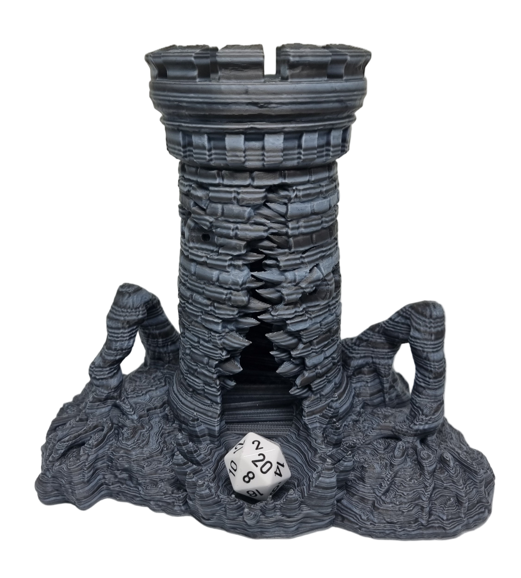 Mimic Castle Dice Tower - Layered Grey - CP