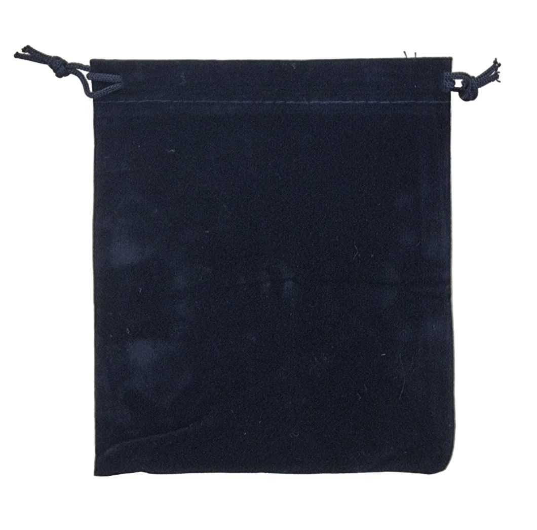 Black - Medium Velour Dice Bag