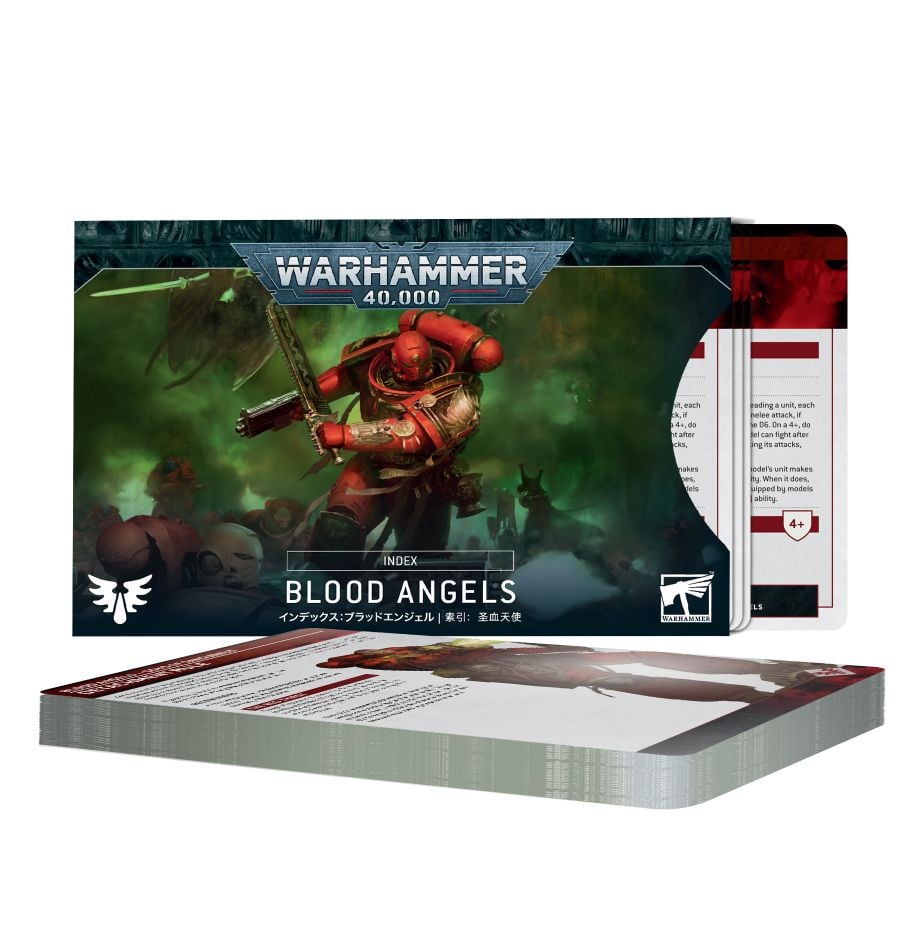 Blood Angels - Space Marines Index Cards - Warhammer 40,000