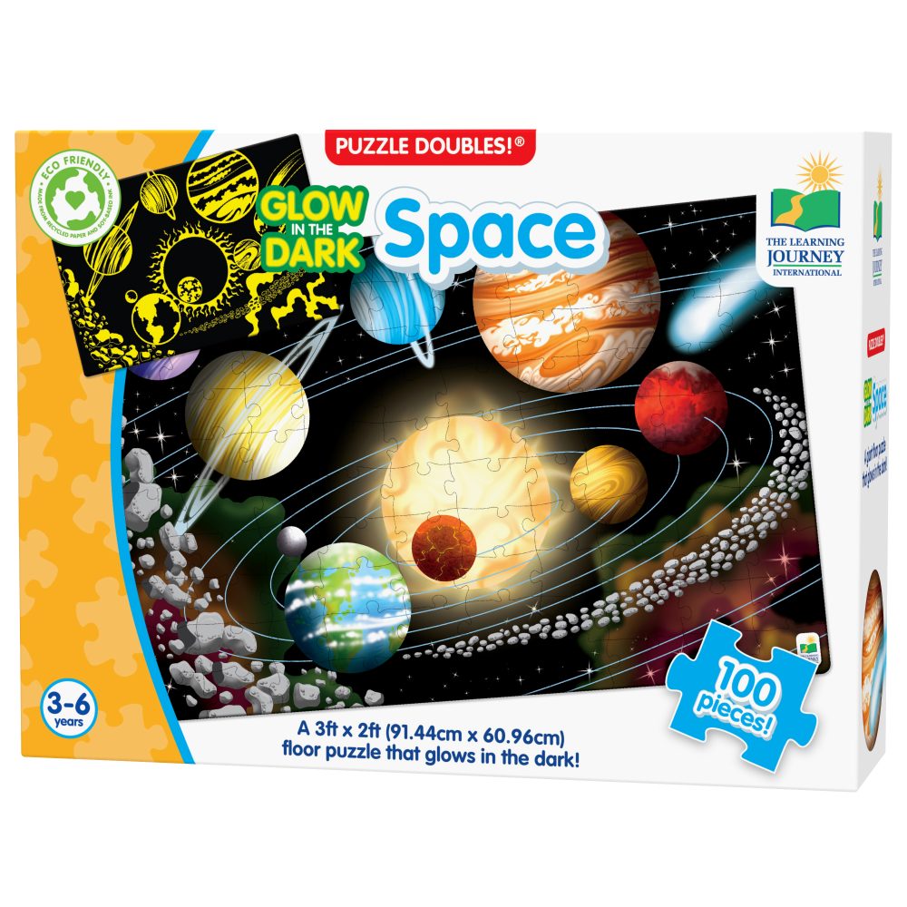 Space Glow in the Dark - Puzzle Doubles! - 100pc Floor Puzzle - LJ782545