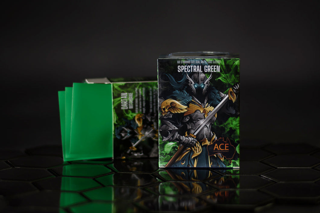 Spectral Green v2 - Dual Matte Sleeves - Standard Size Box 100 - ACE