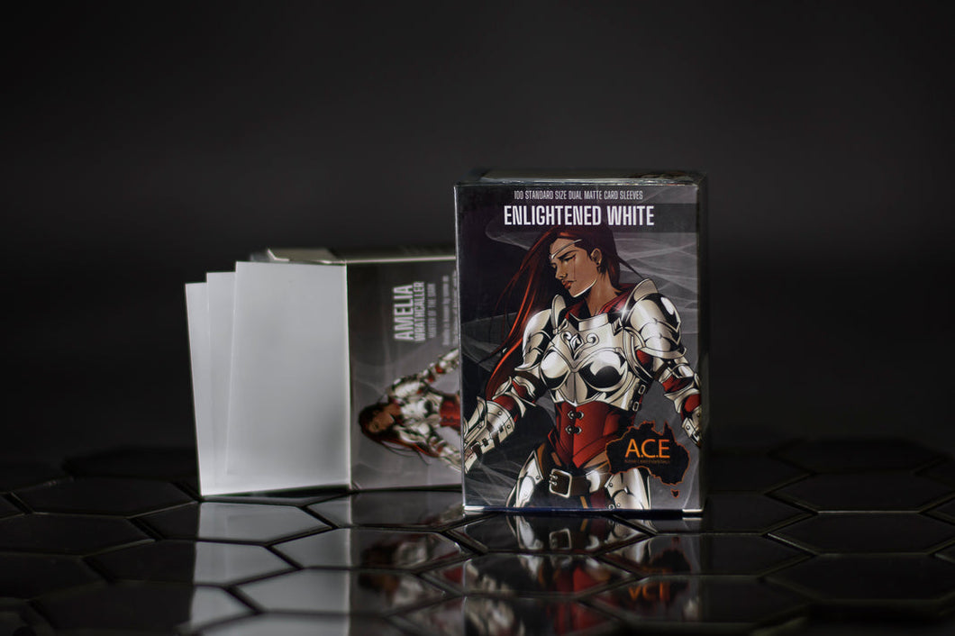 Enlightened White v2 - Dual Matte Sleeves - Standard Size Box 100 - ACE