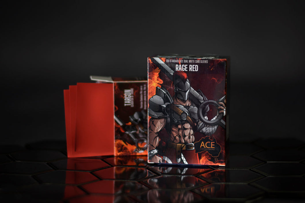 Rage Red v2 - Dual Matte Sleeves - Standard Size Box 100 - ACE
