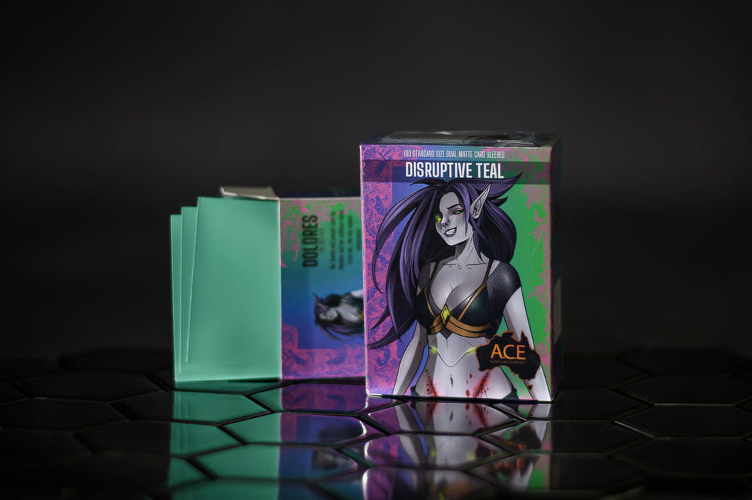 Disruptive Teal v2 - Dual Matte Sleeves - Standard Size Box 100 - ACE