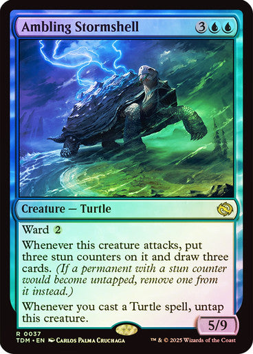 Ambling Stormshell (Foil) #0037 Bu R [TDM]