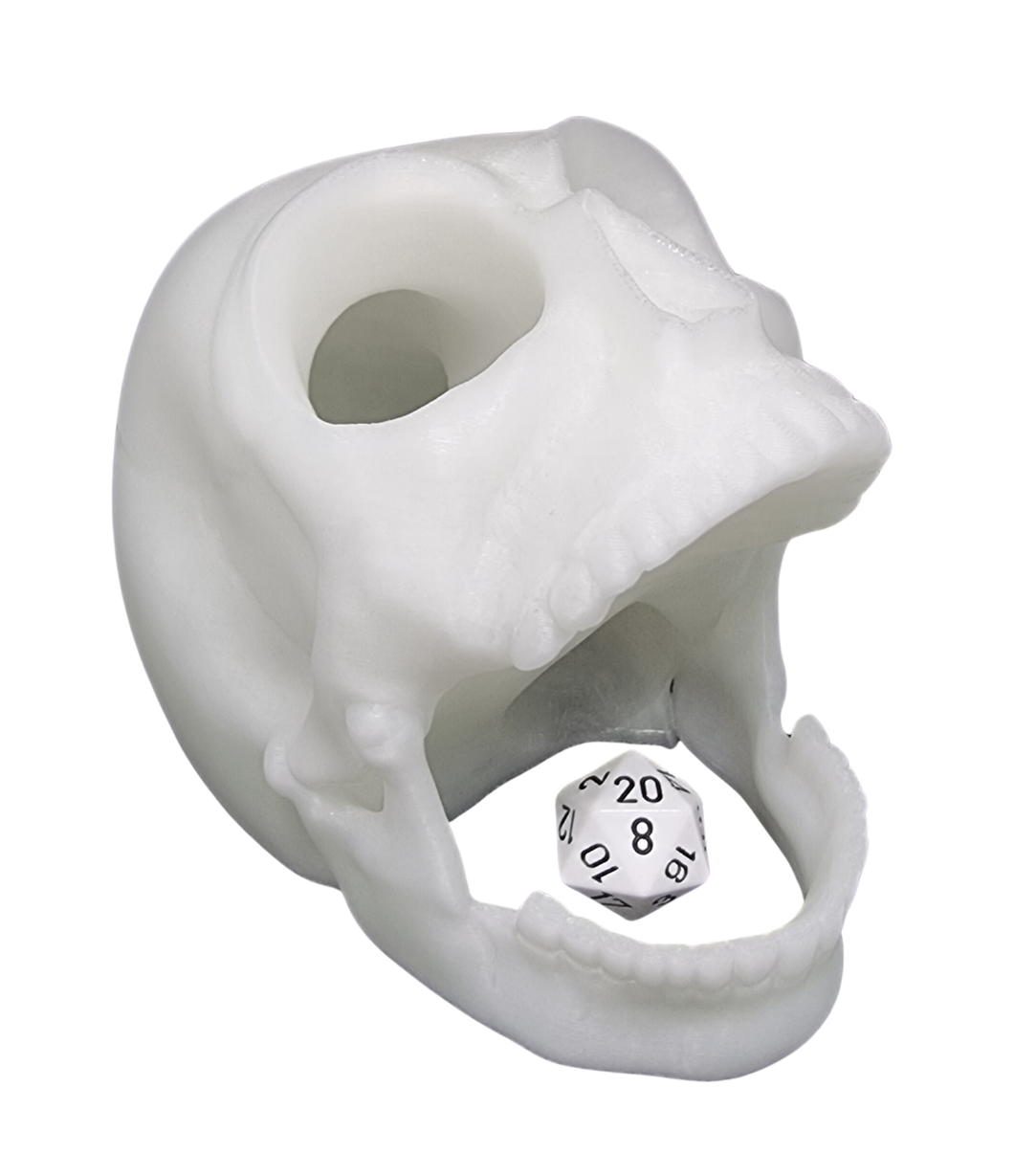 Basic Skull Dice Tower - Glow Translucent White - CP