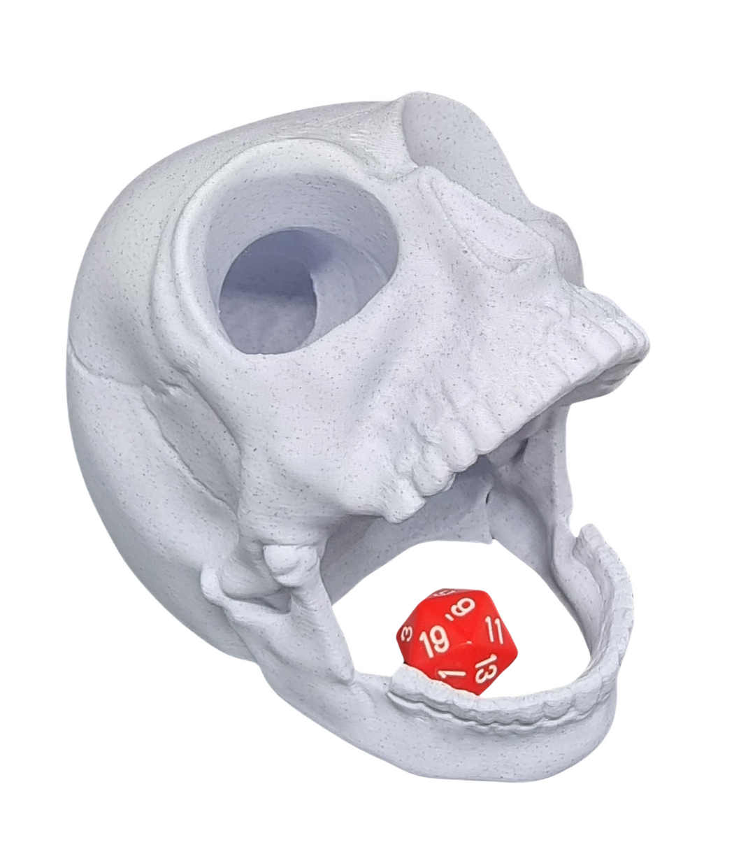 Basic Skull Dice Tower - Stone White - CP