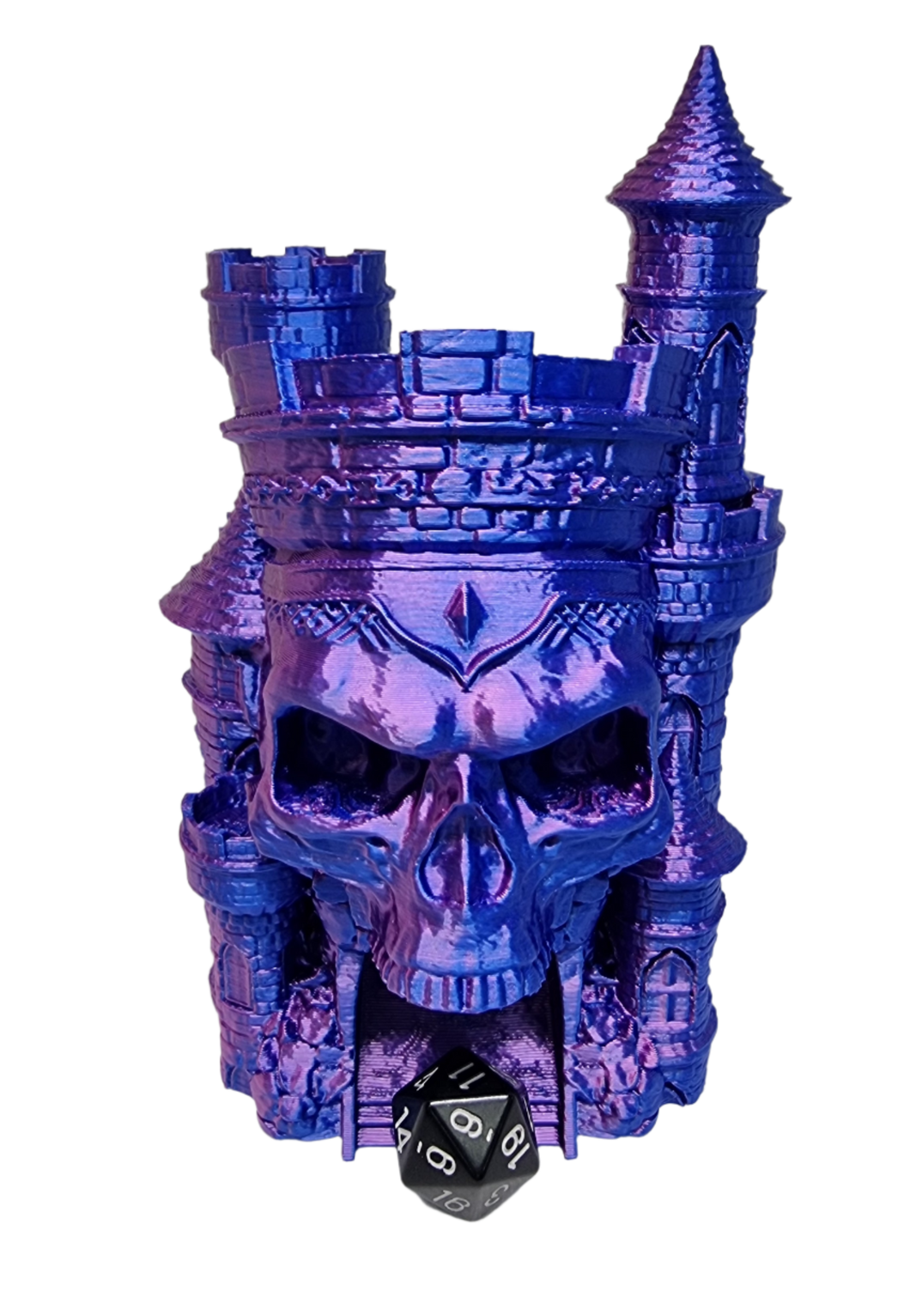 Skull Castle Dice Tower - Pearlescent Purple/Blue - CP