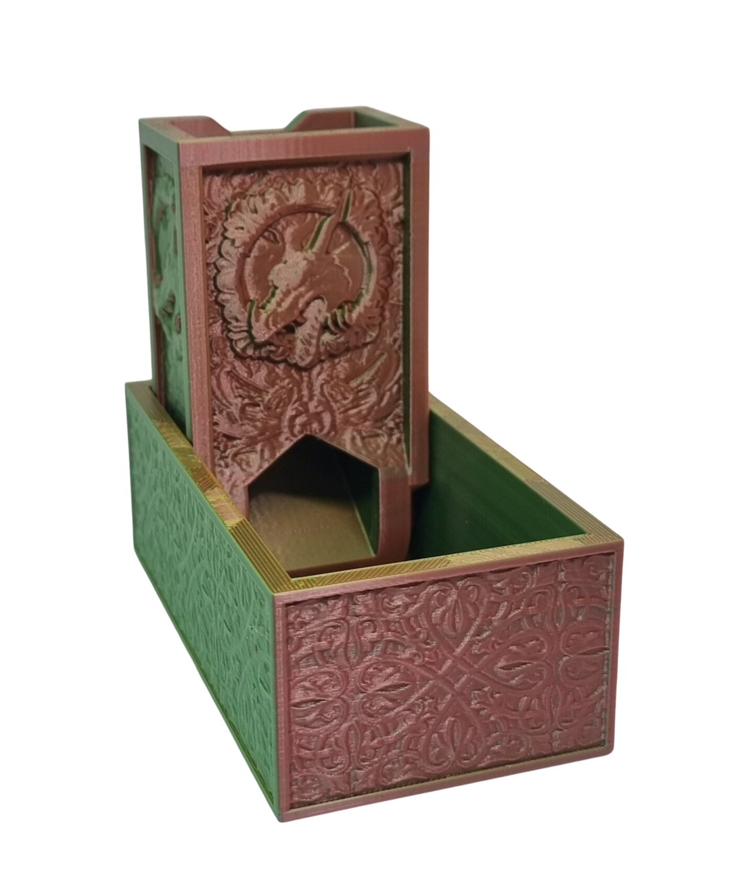 Dragon Folding Dice Tower - Pearlescent Green/Red - CP