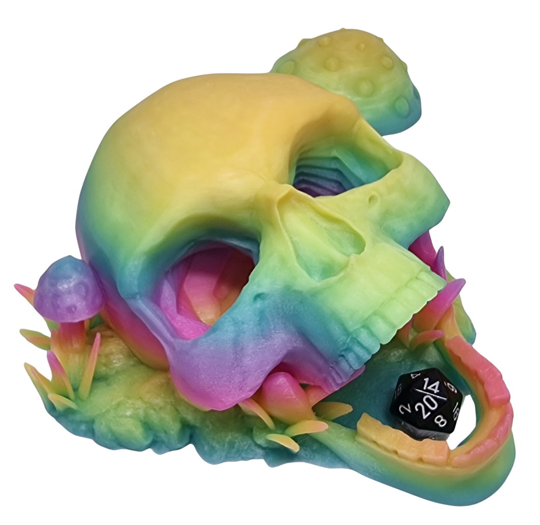 Decomposed Skull Dice Tower - Glow Pastel Multi - CP