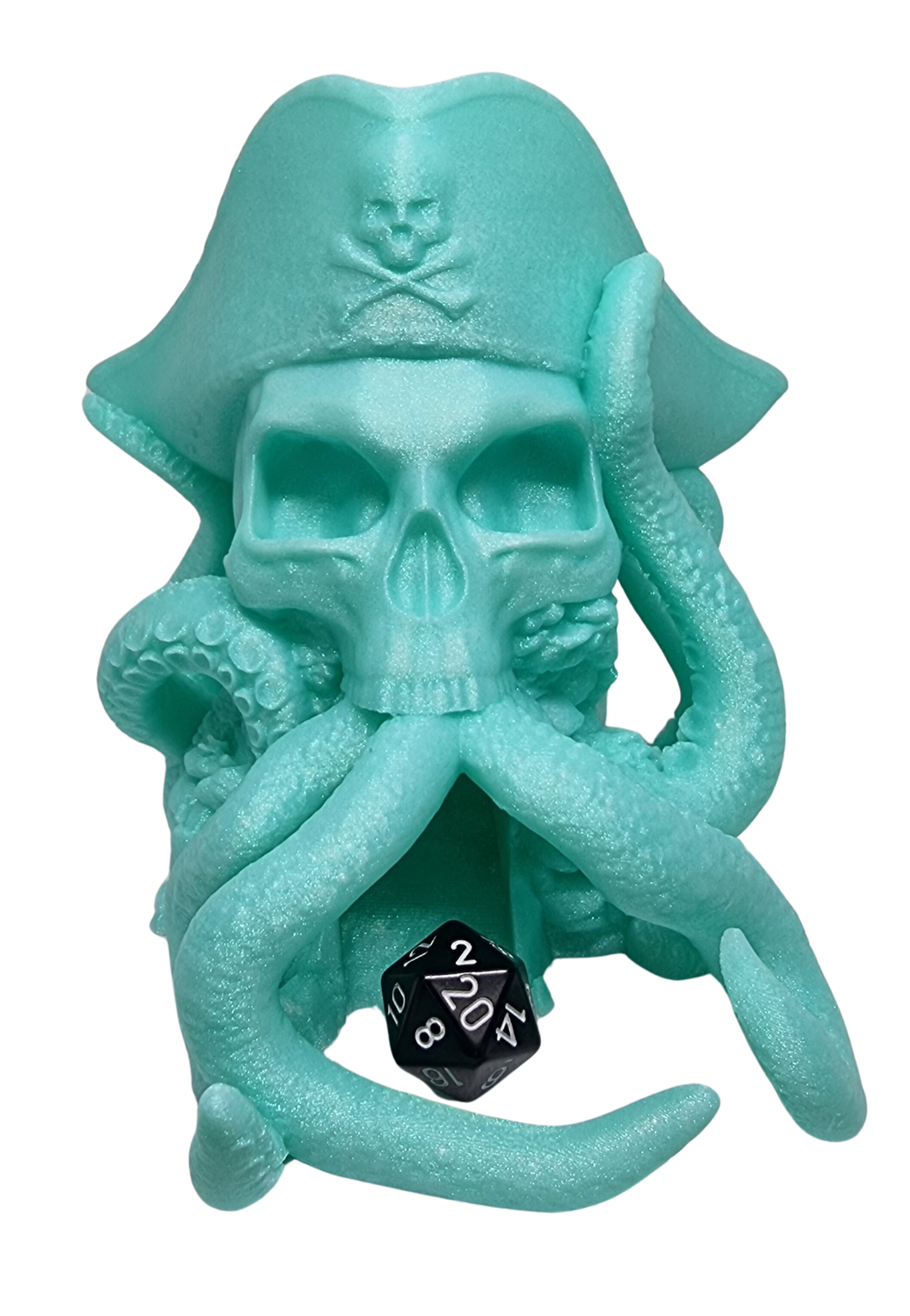 Pirate Cthulhu Dice Tower - Shimmer Aquamarine - CP