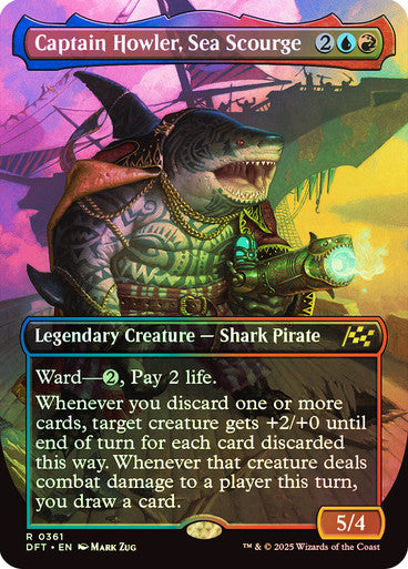 Captain Howler, Sea Scourge (Bordless Foil) #0361 M R [DFT]