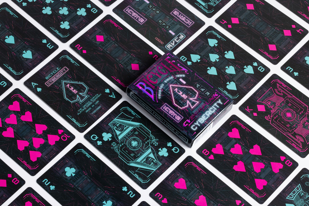 Cyberpunk Cybercity - Playing Cards - Bicycle