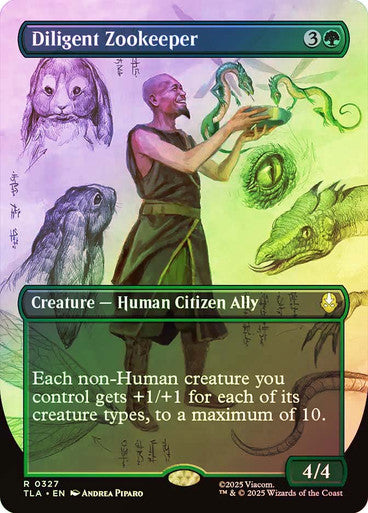 Diligent Zookeeper (Borderless Foil) #0327 G R [TLA]
