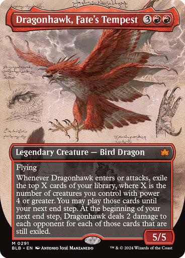 Dragonhawk, Fate's Tempest (Borderless) #0291 R M [BLB]