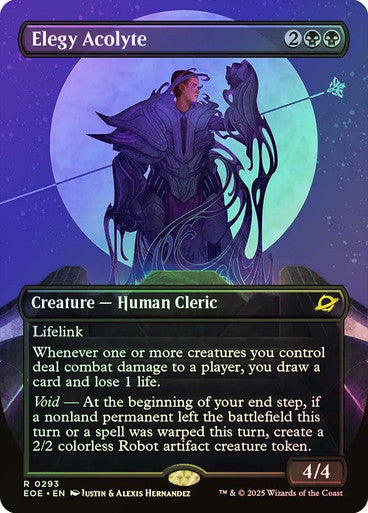 Elegy Acolyte (Borderless Foil) #0293 Bk R [EOE]