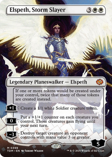 Elspeth, Storm Slayer (Borderless) #0398 W M [TDM]