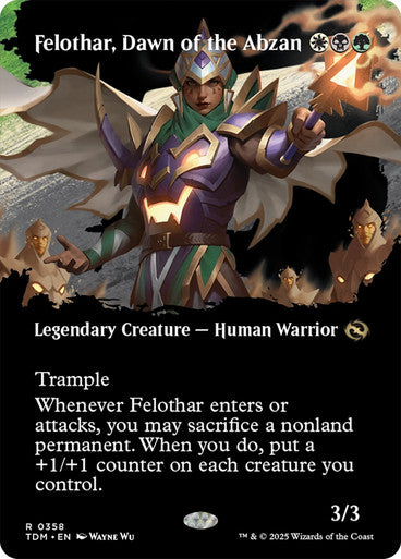Felothar, Dawn of the Abzan (Borderless) #0358 M R [TDM]
