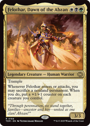 Felothar, Dawn of the Abzan #0184 M R [TDM]