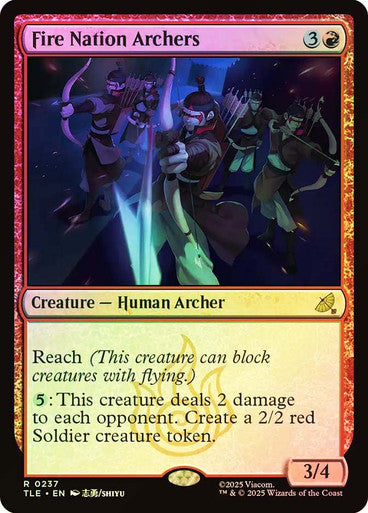 Fire Nation Archers (Foil) #0237 R R [TLA] [TLE]