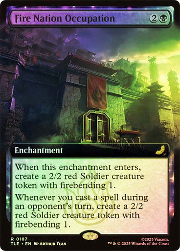 Fire Nation Occupation (Extended Art Foil) #0187 Bk R [TLA] [TLE]