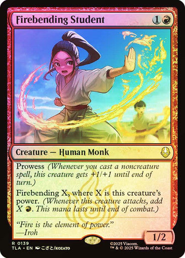 Firebending Student (Foil) #0139 R R [TLA]