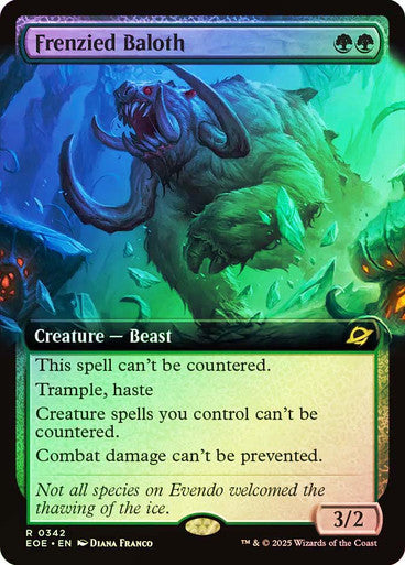 Frenzied Baloth (Extended Art Foil) #0342 G R [EOE]