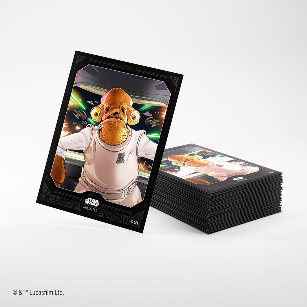 Admiral Ackbar (64mm x 90mm) - Art (Code: Gray) - Star Wars Unlimited Matte Sleeves - Pack 60 - Gamegenic