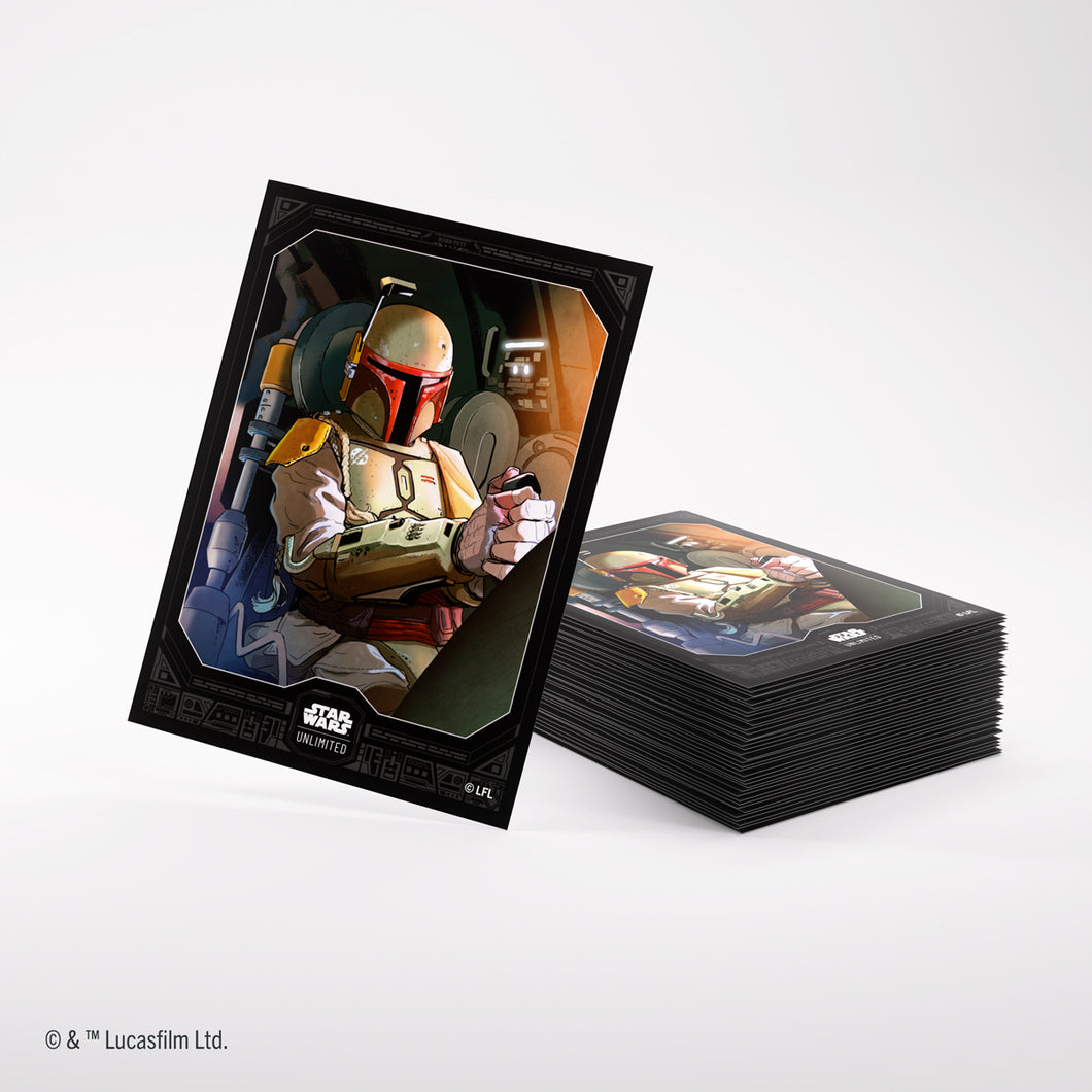 Boba Fett (64mm x 90mm) - Art (Code: Gray) - Star Wars Unlimited Matte Sleeves - Pack 60 - Gamegenic