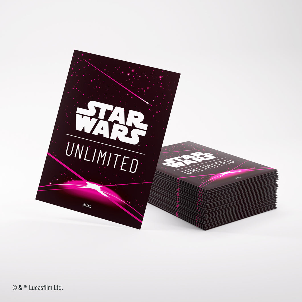 Card Back Magenta (64mm x 90mm) - Art (Code: Gray) - Star Wars Unlimited Matte Sleeves - Pack 60 - Gamegenic