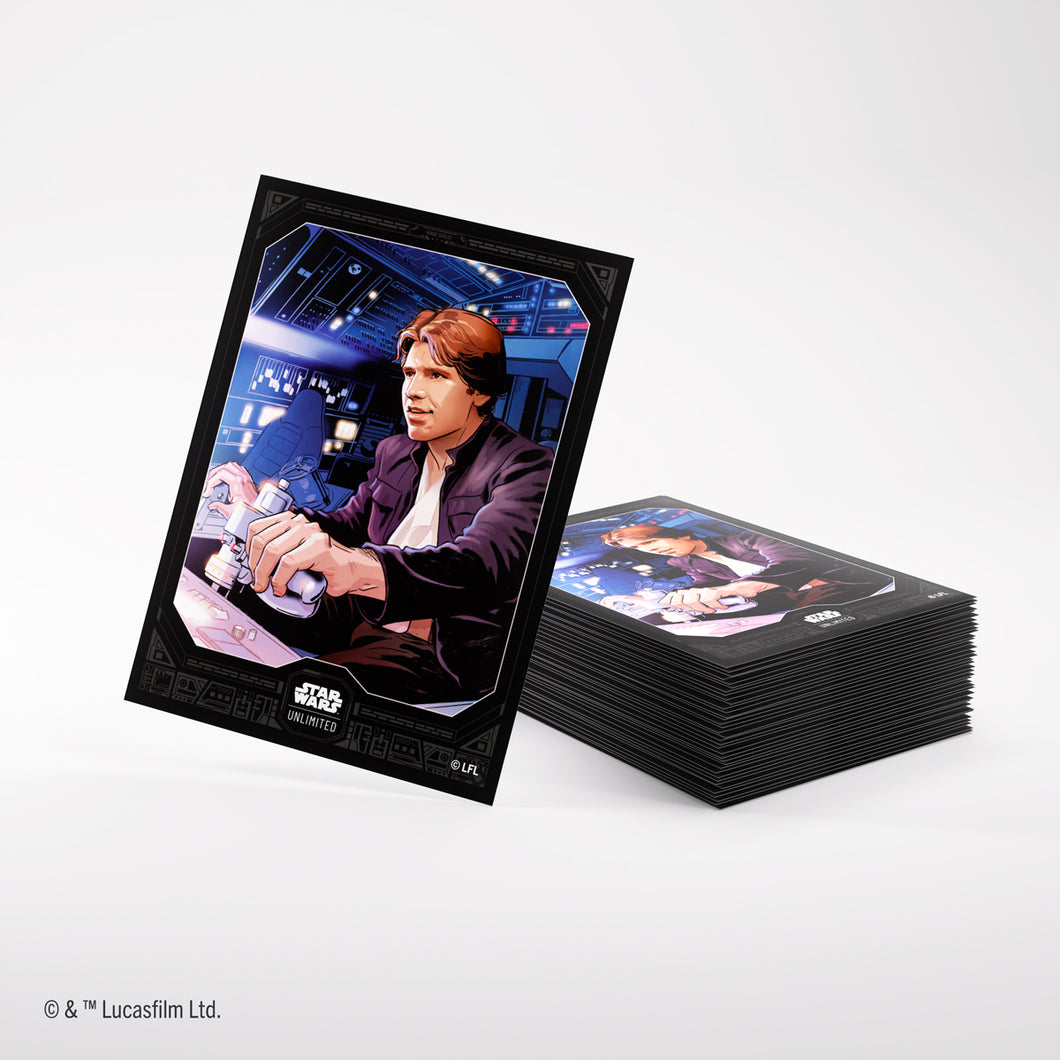 Han Solo (64mm x 90mm) - Art (Code: Gray) - Star Wars Unlimited Matte Sleeves - Pack 60 - Gamegenic