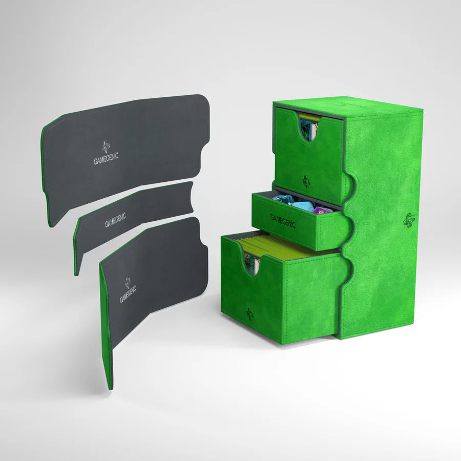 Green - Stronghold 200+ Convertible Deck Box - Gamegenic