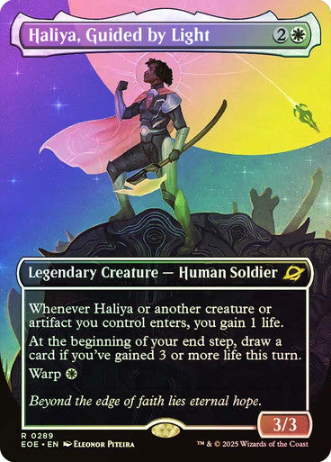 Haliya, Guided by Light (Borderless Foil) #0289 W R [EOE]