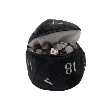Black D20 Plush Dice Bag - Ultra Pro