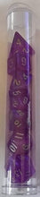 Load image into Gallery viewer, Stardust Purple - 10mm Mini Polyhedral Dice Set (7) - MDG

