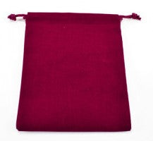 Burgundy - Small Suedcloth Dice Bag - Chessex