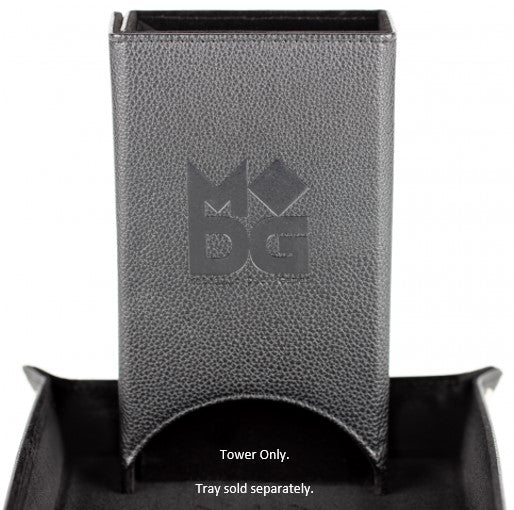Black PU Leather - Foldable Dice Tower - MDG